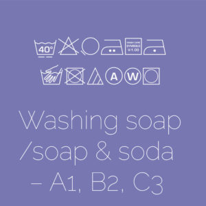 Washing soap/soap & soda – A1, B2, C3